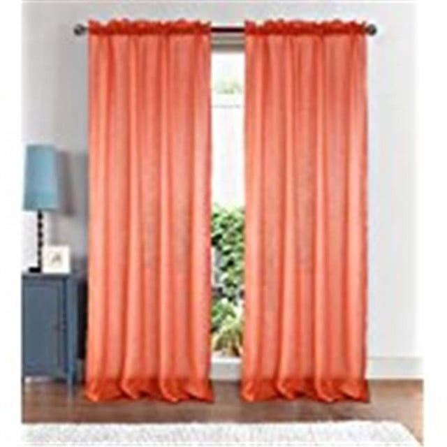 RT Designers Collection PNA08824 Panneau de Rideau Texturé Astro 54 x 90 Po. à Poche pour Tringle, Corail
