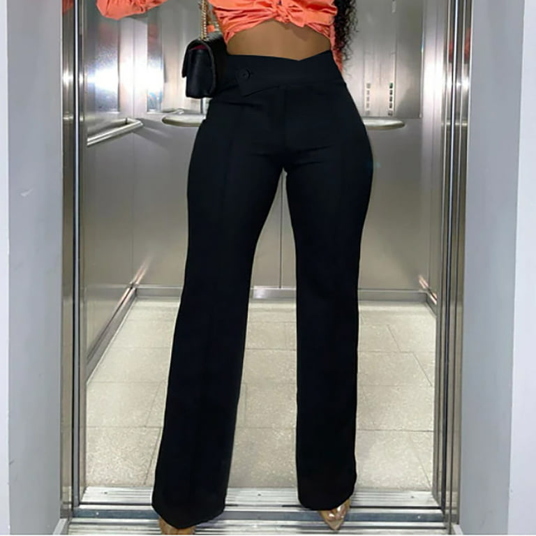 Kick It Black High-Waisted Trouser Pants  Work outfits women, Black high  waisted pants, Business casual outfits for work