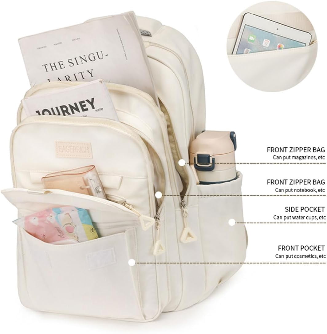 Cute Aesthetic Backpack Daypack for All Age Large Capacity Bags College Backpack Laptop Lightweight Bookbag Casual Travel Daypacks