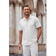 thumbnail image 7 of COOFANDY Mens Casual Button Down Shirt Short Sleeve Wrinkle Free Shirts Summer Shirt, 7 of 7