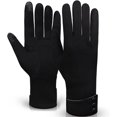 thumbnail image 2 of Negro Woogwin Guantes Cálidos de Invierno para Mujer para Mujer Guantes Gruesos Forrados a Prueba de Viento para Teléfono con Pantalla Táctil, 2 of 5