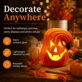 thumbnail image 6 of Lighted Lantern Blow Molded Pumpkin Lamp Indoor Halloween Decor Battery Operated Glowing Prop For Porch Table Orange, 6 of 7