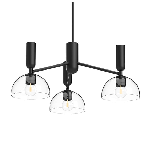 Alora Lighting Ch563335cl Jude 3 Light 38" Wide Chandelier - Black