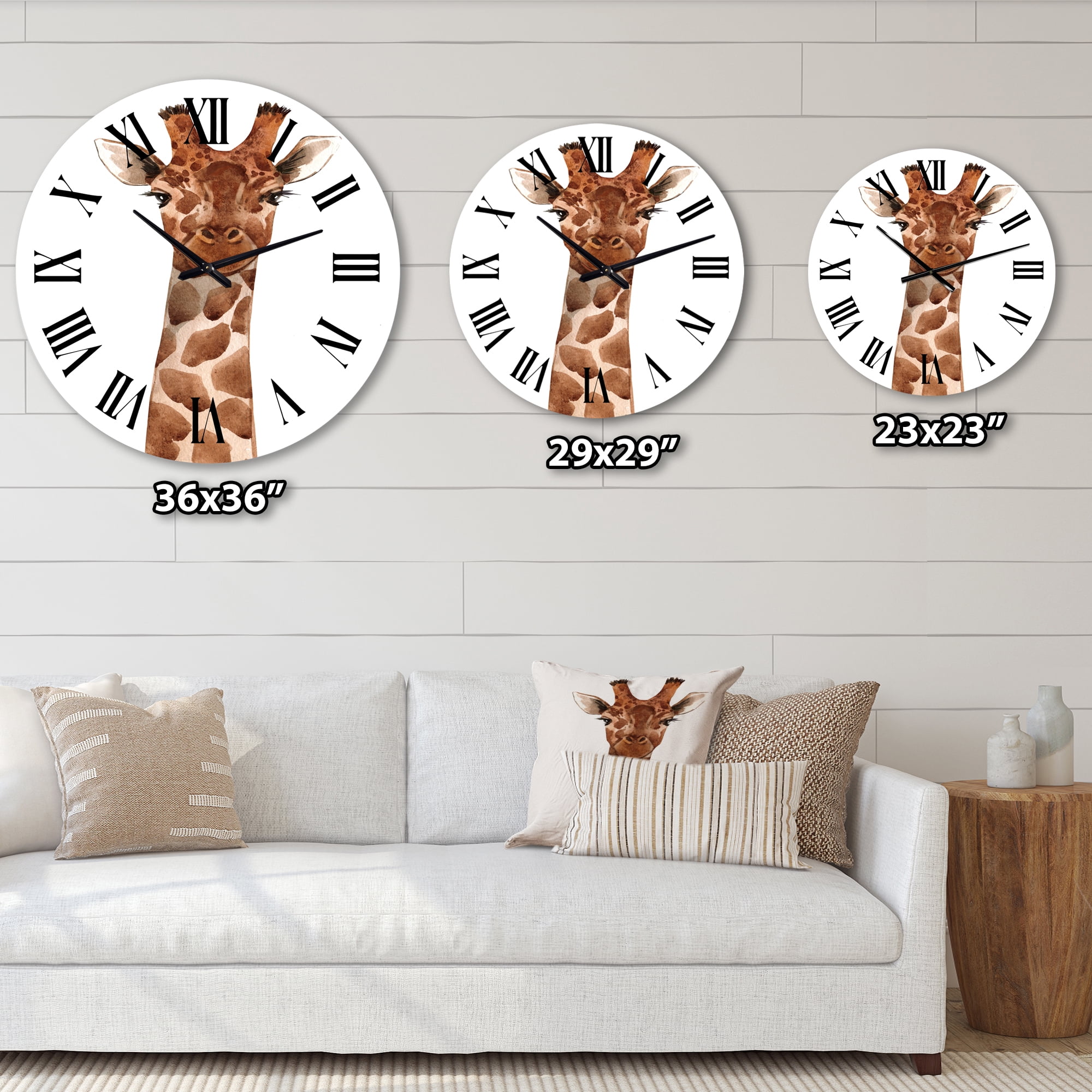 Designart 1 in Quartz Farmhouse Wall Clock