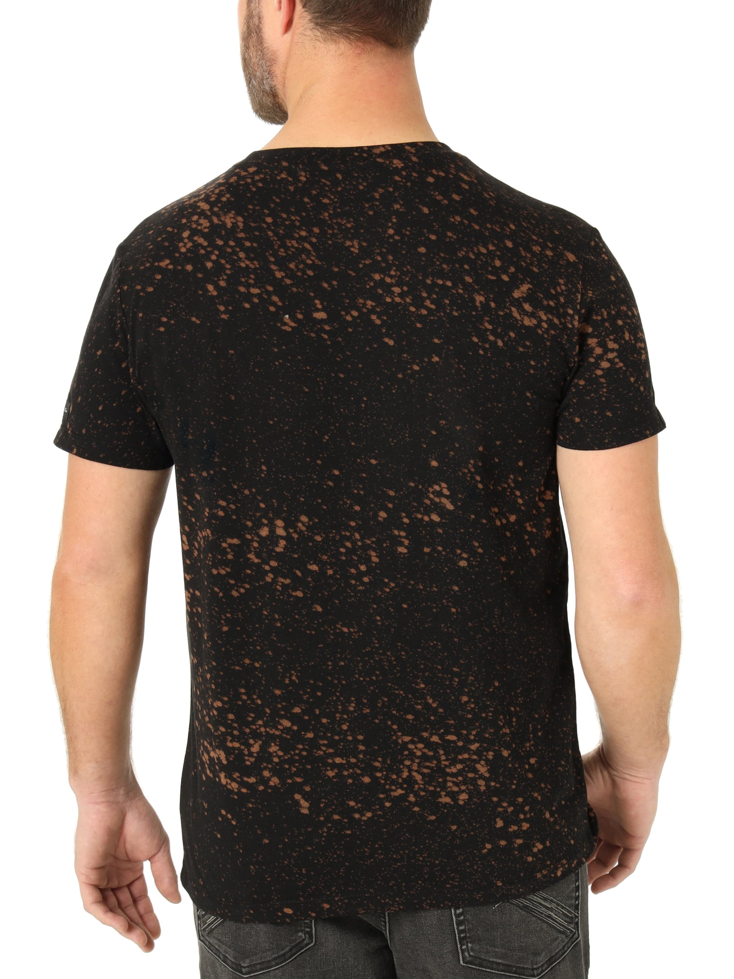 Rock & Republic Men's Short Sleeve Crew Neck Beach Spray Tee