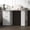 White, variant on Chnnmbrn Computer Desk With Drawers,Standing Dressing Desk With Storage Racks,Writing Desk for Home Office , Bedroom,Black