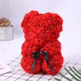 thumbnail image 2 of Rose Bear, for Girlfriend and Daughter, Rose Flower Bear Gifts for Valentine's Day,Mother's Day,Wedding,Anniversary's Clear Gift Box 10 inch, 2 of 6