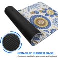 thumbnail image 6 of Long Mouse Pads for Desk,Blue and Yellow Pioneer Flower Desk Mats on Top Of Desks, Desk Mouse Pad Extra Large with 3mm Non-Slip Base and Stitched Edge for Gaming,Office,Work,Home 31.5"x11.8", 6 of 6