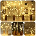 thumbnail image 5 of Lámpara de botella de vino, lámpara de hadas, lámpara de alambre de cobre, lámpara de cuerda de corcho, decoración DIY, Navidad, 15 piezas, 2 metros, 20 lámparas blancas cálidas JAMW Sencillez, 5 of 5