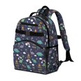 thumbnail image 2 of Dinosaur and Rainbow Navy Pattern Cute School Backpack Bag for School with Padded Back and Adjustable Shoulder Straps 15.25"x11.5"x5.25", 2 of 5