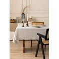 thumbnail image 2 of Fennco Styles Wave Border Solid Tablecloth 56" W X 96" L - Light Grey Woven Textured Table Cover for Everyday Use, Holiday Décor, Banquet, Family Gatherings, and Special Occasion, 2 of 4