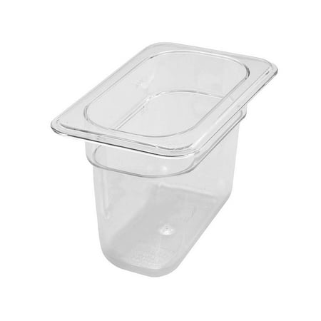 

Winco SP7906 5-1/2 Inches Deep 1/9 Size Polycarbonate Food Pan Translucent Food Storage Container