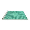 thumbnail image 2 of Ahgly Company Machine Washable Indoor Rectangle Solid Turquoise Blue Modern Area Rugs, 6' x 9', 2 of 4