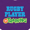thumbnail image 4 of Inktastic Rugby Player in Training Boys or Girls Baby Bib, 4 of 4