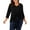 black, variant on NY Collection Womens Gathered Front Pullover Blouse, Black, Plus Size, 2X