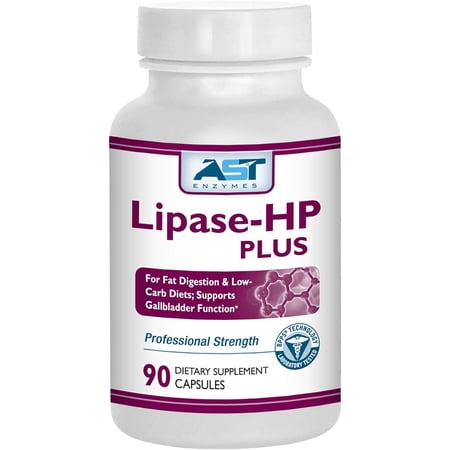 AST Enzymes Lipase-HP Plus – 90 Vegetarian Capsules - Fat Digestion Support – Keto Diet Digestive Enzyme Formula