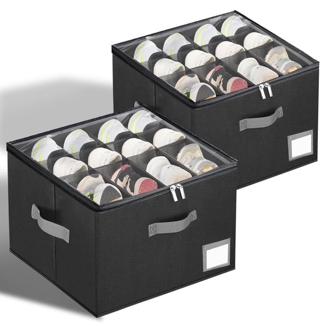 Organizador de zapatos para clóset contenedor grande almacenamiento para 12 a 16 pares