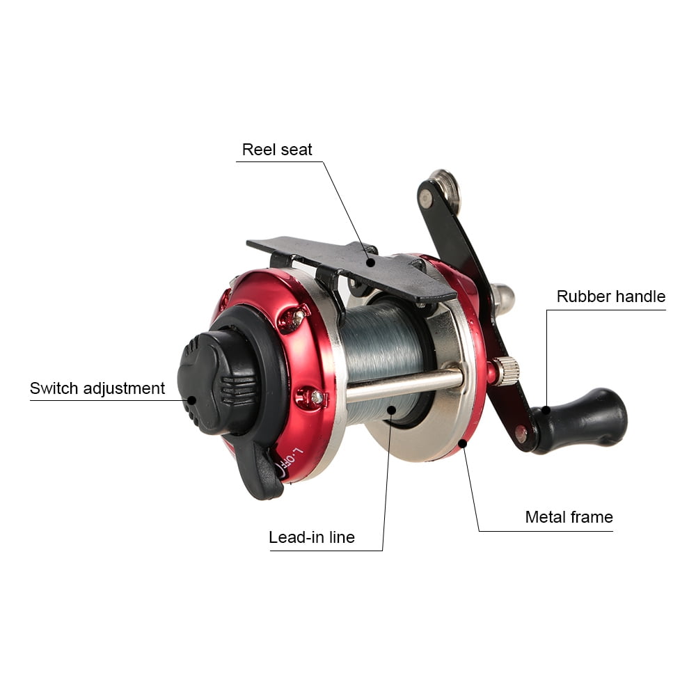 Negaor Right Hand Ice Fishing Reel Drum Reel Lightweight Small Compact Design Metal Construction for Saltwater Freshwater 