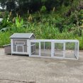 thumbnail image 4 of Miniyam 118 inch Wooden Chicken Coop Outdoor Hen House Poultry Cage with Free-range Doors, 4 of 7