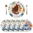 thumbnail image 5 of Ryvnso Pumpkin and Flower Round Plate Mats Dining Table Placemat Set of 4 for Holiday Decoration, 5 of 7