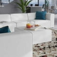 thumbnail image 5 of Sectional Sofa Set, Faux Vegan Leather, White, Modern Contemporary Urban Design, Living Lounge Room Hotel Lobby Hospitality, 5 of 10