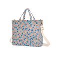 thumbnail image 7 of FORMRS Womens Corduroy Tote Bag Crossbody Shoulder Handbag with Pocket, Small Pink Flower, 7 of 7