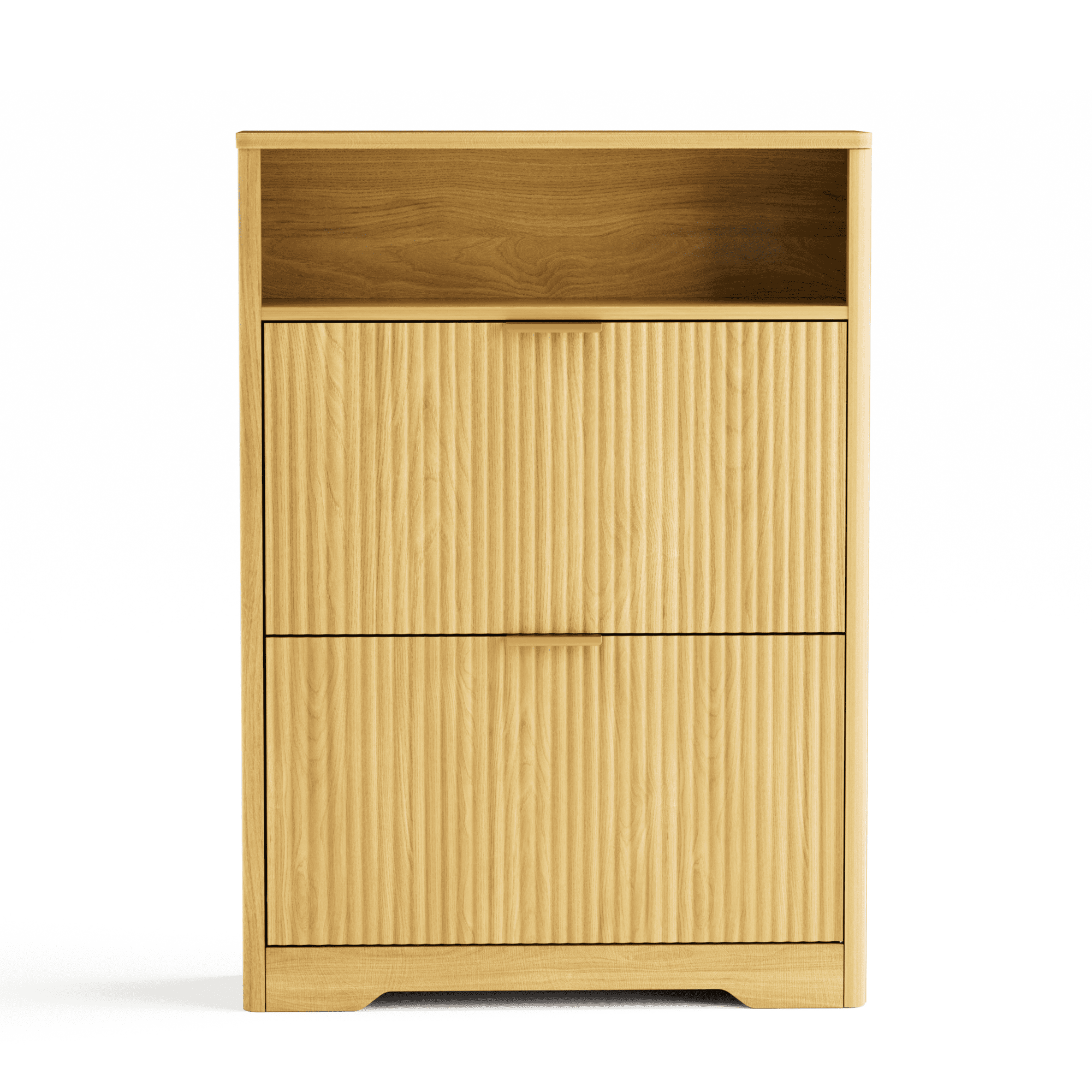 Jopath Shoe Cabinet,Entryway Hidden Shoes Storage Cabinet with 2 Flip Drawers,Tall Free Standing Shoe Organizer Rack for Foyer,Hallway Natural