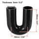 thumbnail image 3 of 51mm 2 ID 180 Grados Silicona Coche Reductor Manguera Acoplador Tubo Negro, 3 of 6