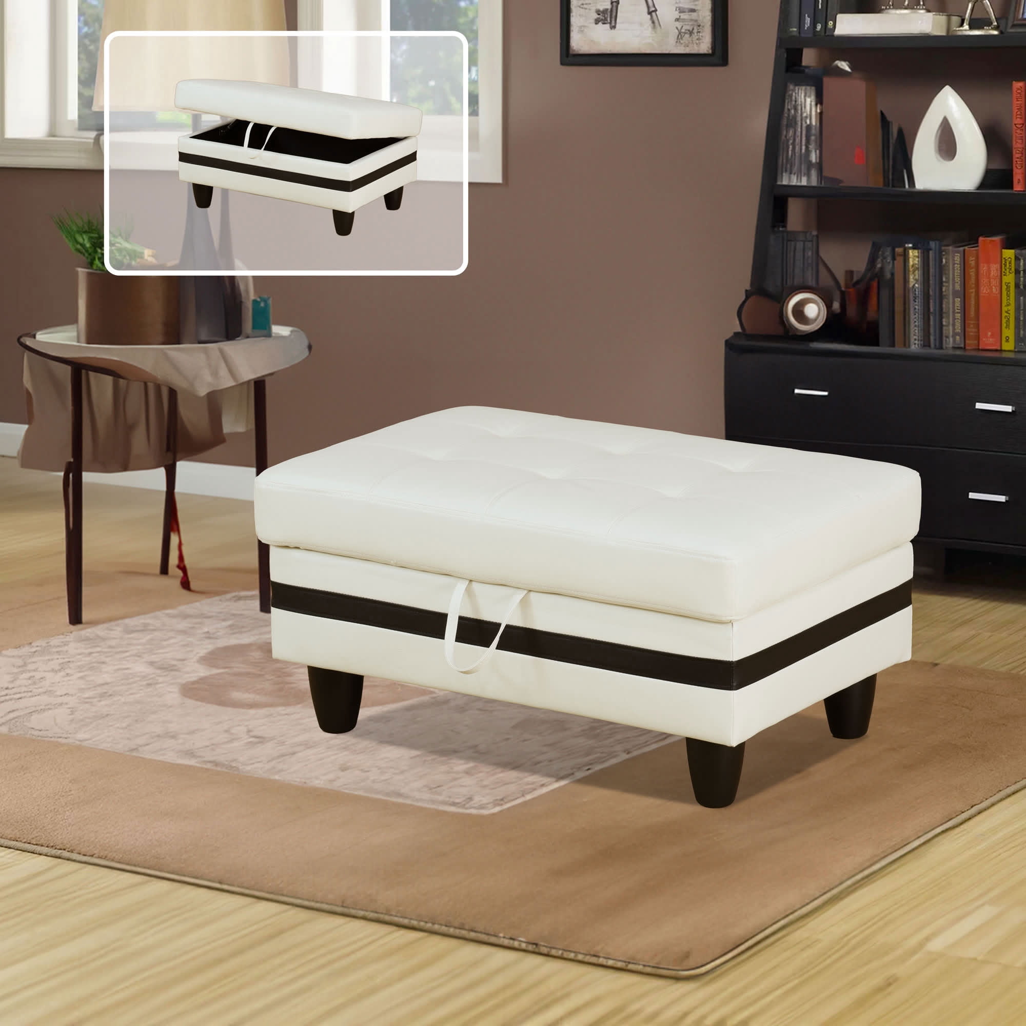 MAYEERTY Sofa Ottoman Footrest with Storage, Multi-Variant Foot Stool for Home, Bedroom, Living Room