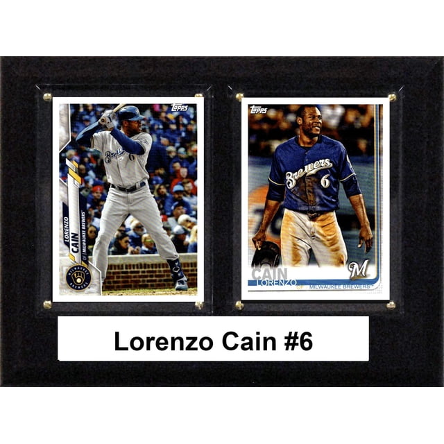 Placa C&I Collectables Lorenzo Cain Milwaukee Brewers