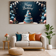 thumbnail image 5 of Decorative Design Happy Birthday Banner Elegant Cake Colorful Balloons Princess Crown for Birthday Party Celebration Event, 5 of 8