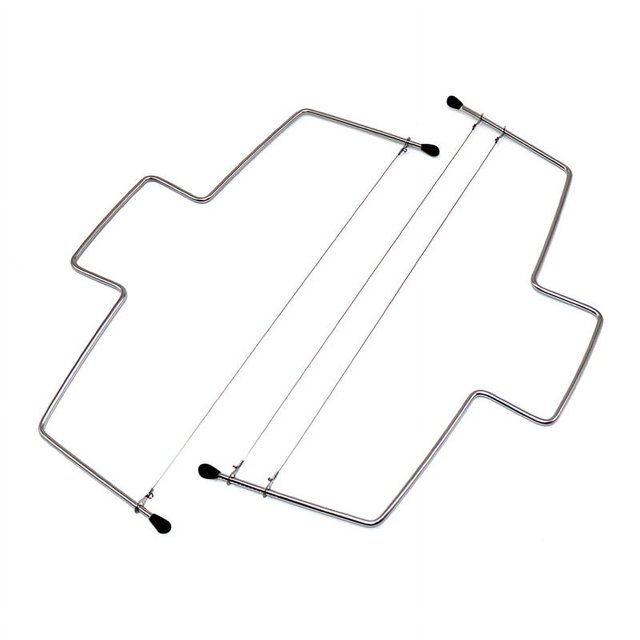 Máquina niveladora y rebanadora de pasteles ajustable de 2 capas de acero inoxidable