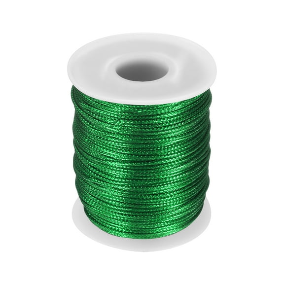 Uxcell Metallic Cord 1.5mm 109 Yards Metallic Ornament String Grass Green