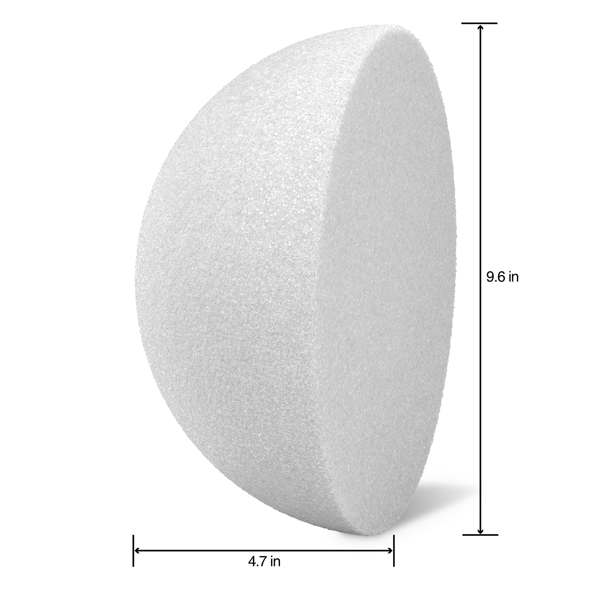 Floracraft Styrofoam Half Ball 10" White