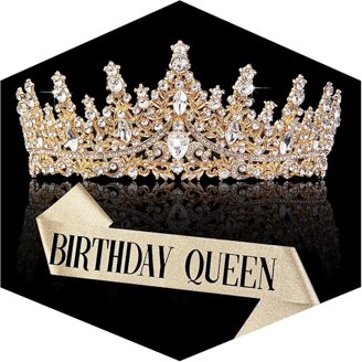 RAGUPEL Crown,Shine Bright with Colorful Crystals Crowns for 