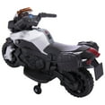 thumbnail image 2 of Topcobe White 6 V Motorcycle Powered Ride-On with Training Wheels, Lights and Music, 2 of 7