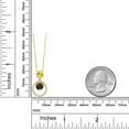 thumbnail image 3 of Gem Stone King 18K Yellow Gold Plated Silver Brown Smoky Quartz and Yellow Sapphire Pendant Necklace for Women (1.76 Cttw, Gemstone, Round 6MM and 4MM), 3 of 3