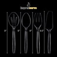 thumbnail image 2 of Impresserve 9.5" Clear Disposable Plastic Serving Utensils Set - 24 Count, 2 of 7