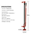 thumbnail image 5 of Luku 33"/48"/60" Utility High Lift Farm Jack, 3 Ton/6600 Lbs Capacity Ratcheting Off Road Utility Farm Jack, Heavy-Duty Farm Jack for Tractor, Truck, SUV, Bumper Lift, 5 of 5