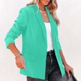 thumbnail image 4 of tklpehg Womens Blazers for Work Casual Lightweight Blazer Open Front Lapel Long Sleeve Work Office Blazer Jacket Fall Coat Long Sleeve Leisure Solid Color Overcoat Loose Outwear Green XXL, 4 of 7