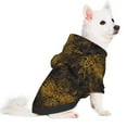 thumbnail image 2 of Goofa Gold Dragonfly Mandala Pattern Small Dog Sweater Hoodies Pet Grey Hooded Soft Fleece Sweatshirts with Pocket Fall Winter Puppy Cat Sweaters Warm Clothes-X-Small, 2 of 8