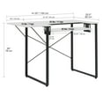 thumbnail image 3 of Sew Ready Dart Sewing Machine Table with Folding Top and Adjustable Platform, Black/White, 3 of 5