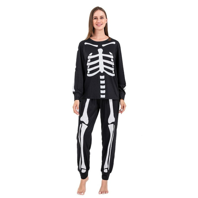 Skeleton pajamas womens sale