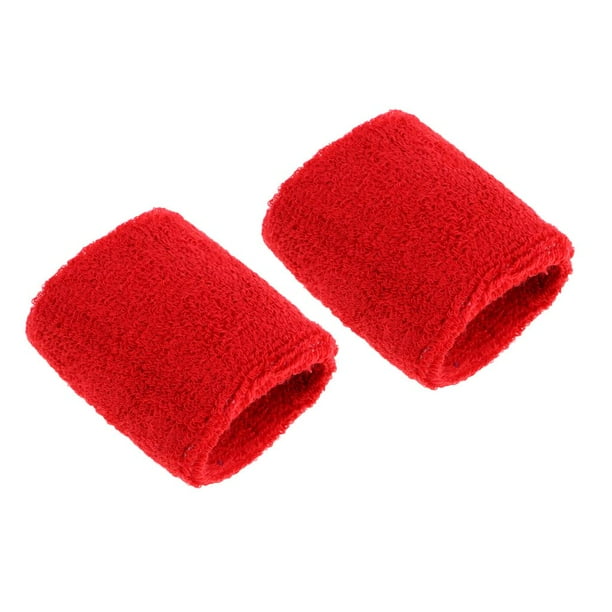 Brazaletes de Muñequeras atléticos Sunnimix de Colores para Juego de Bádminton Duro rojo