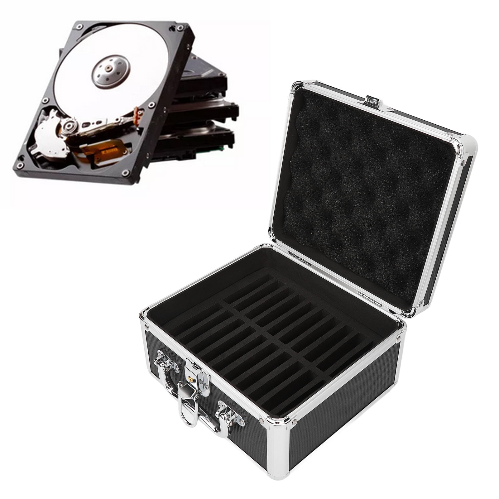 2.5" Hard Drive Storage Box, External Hard Drive Carrying Case With 20 Bays, Waterproof HDD