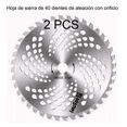 thumbnail image 2 of Disco Sierra  Bloosom Corte Para Desbrozadora 40 Dientes Plata 2 piezas, 2 of 5