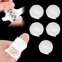 QARUN 5 Rolls Tubular Bandage Elastic Net Bandages 2M Tubular Gauze Breathable Wound Dressing Wrap Retainer Stretch Bandage Support for Fingers Toes, White