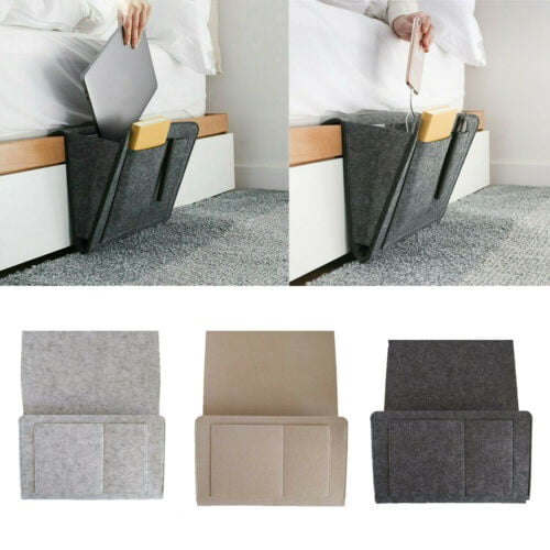 Hanging Sofa Bedside Storage Organizer Bag Caddy Pocket Bed Phone Book Holder US 