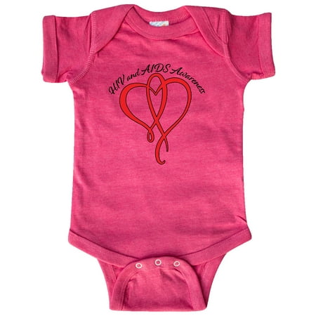 

Inktastic HIV and AIDS Awareness Red Heart Ribbon Gift Baby Boy or Baby Girl Bodysuit