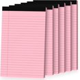 thumbnail image 1 of 6pcs Small Note Pads, Pink Notepads 5x8 College Ruled Notebook, Writing Pads 5 x 8, Legal Pads, Memo Pad Paper Perforate Narrow Ruled Notebooks for Work, School, Office,30 Sheets/Pack, 1 of 7